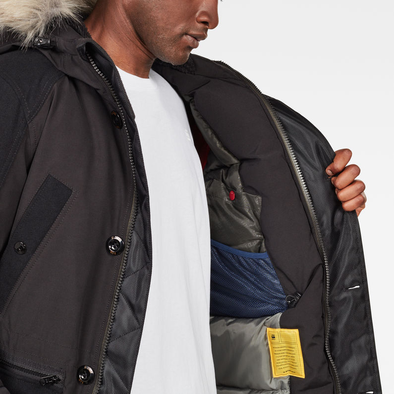 G-STAR® Vodan Padded PM Parka Schwarz detail shot