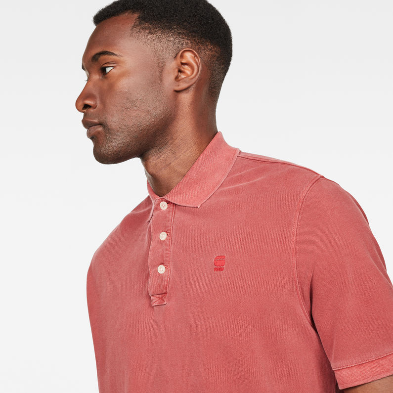 G-Star RAW® Polo Halite Rojo detail shot