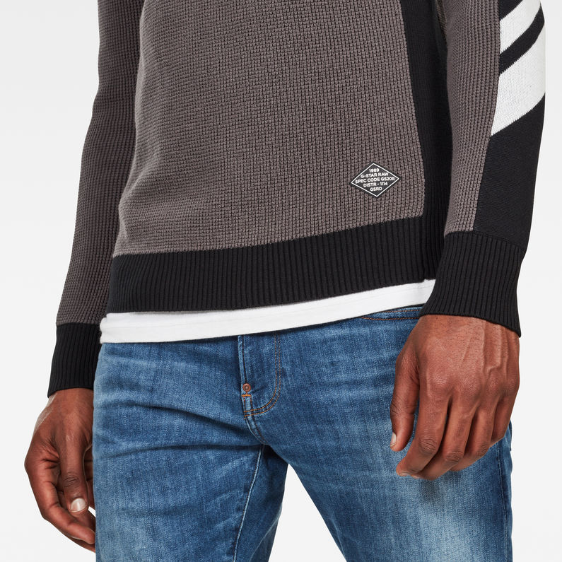 G-Star RAW® Axler Mock Turtle Knit Grey detail shot