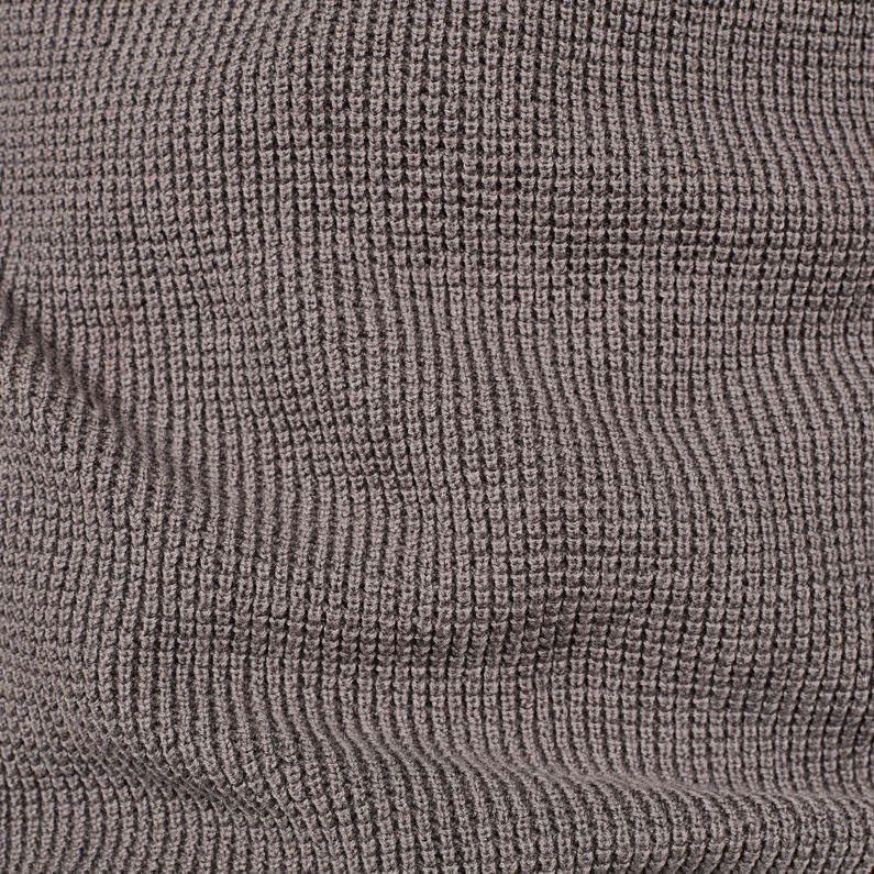 G-Star RAW® Suéter Axler Mock Turtle Knit Gris fabric shot