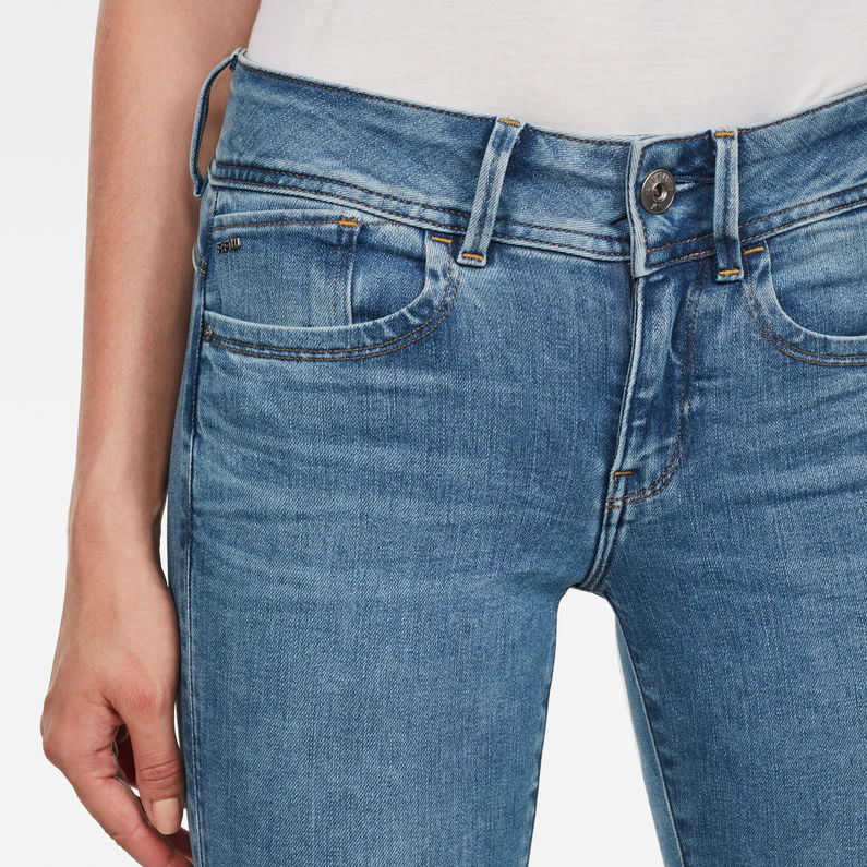 G-Star RAW® Lynn Mid Skinny Jeans Mittelblau detail shot