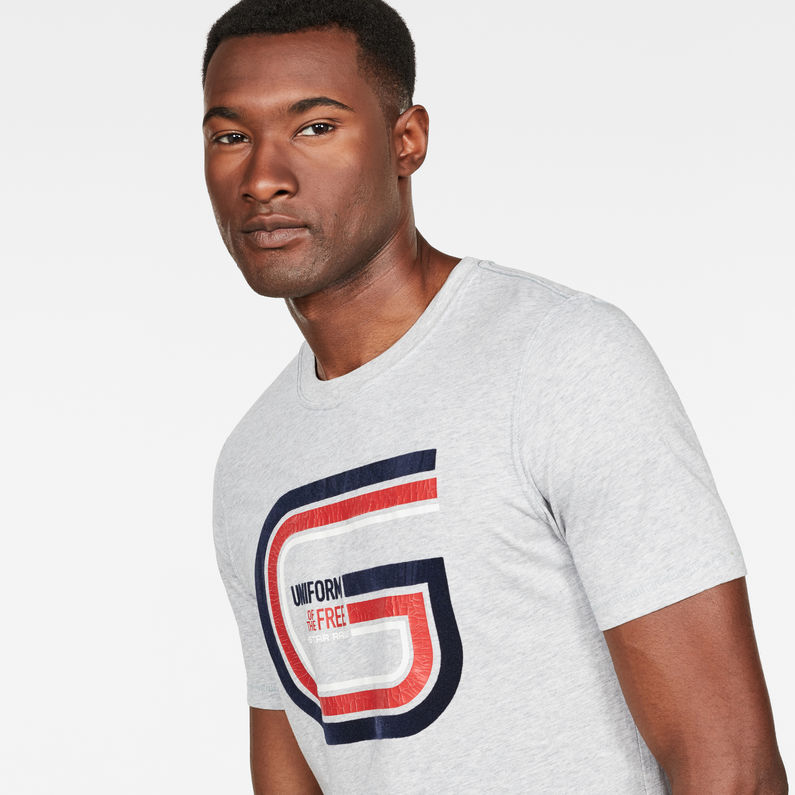 G-Star RAW® T-shirt Graphic 6 Slim Gris detail shot