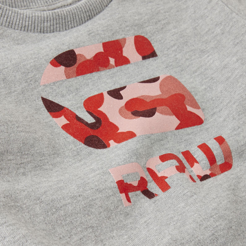 G-Star RAW® Graphic Logo Sweater Grey detail shot