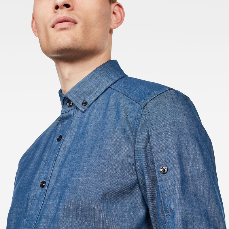 G-Star RAW® Stalt Pocket Slim Shirt Dark blue detail shot