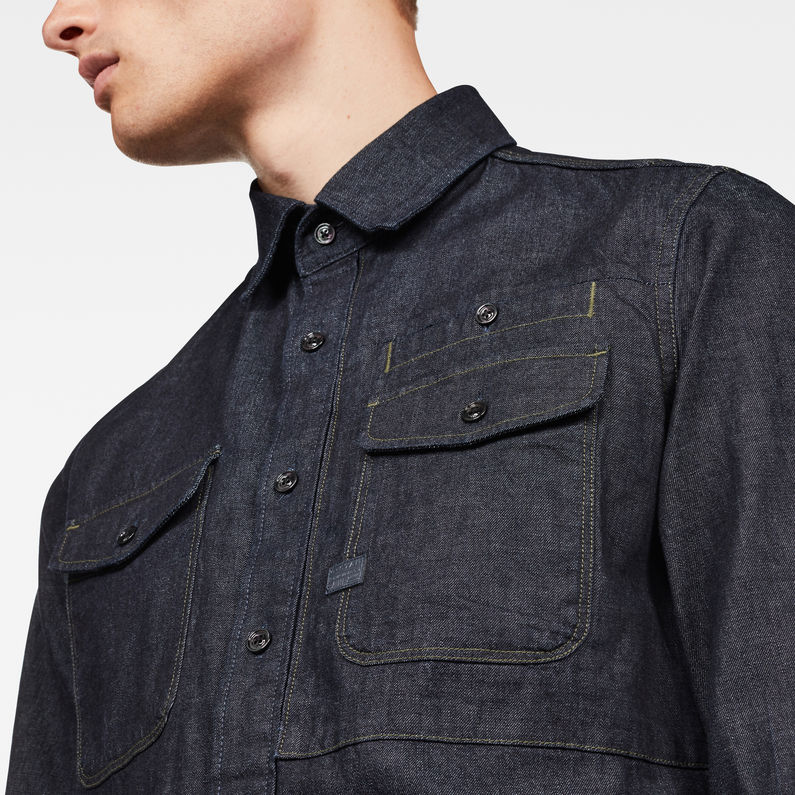 G-STAR® CPO Slim Shirt Dark blue detail shot