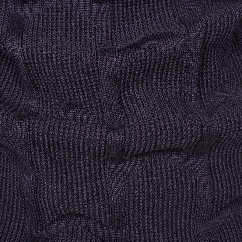 G-Star RAW® Sweat Suzaki Biker Knitted Bleu foncé fabric shot