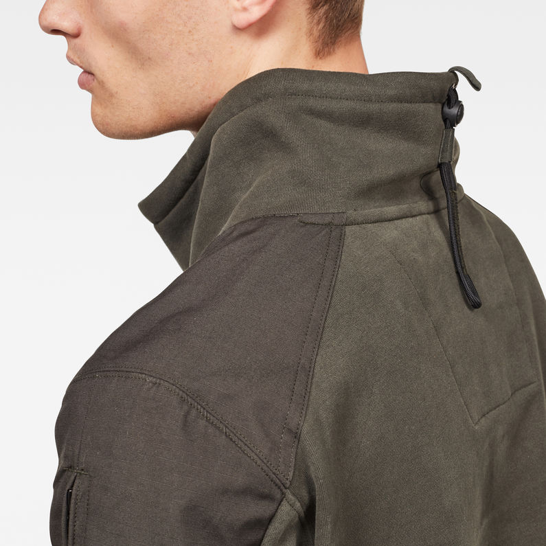 G-STAR® Sweat Bofort Aero Core Funnel Gris detail shot