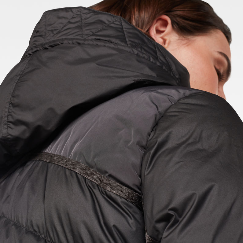 G-STAR® Whistler Slim Down Coat Black detail shot