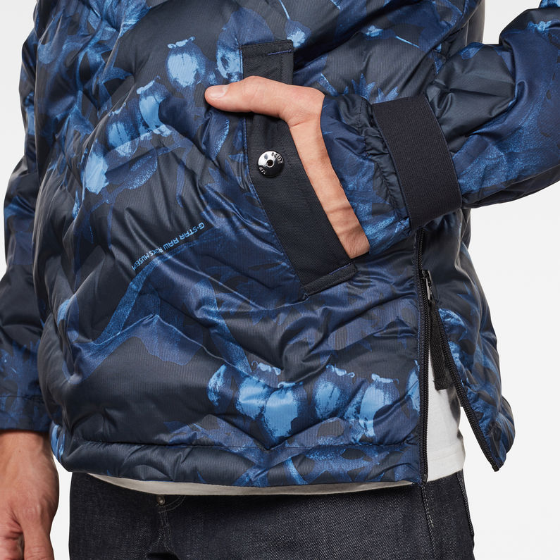G-Star RAW® Anorak Attacc Hooded Down Azul oscuro detail shot