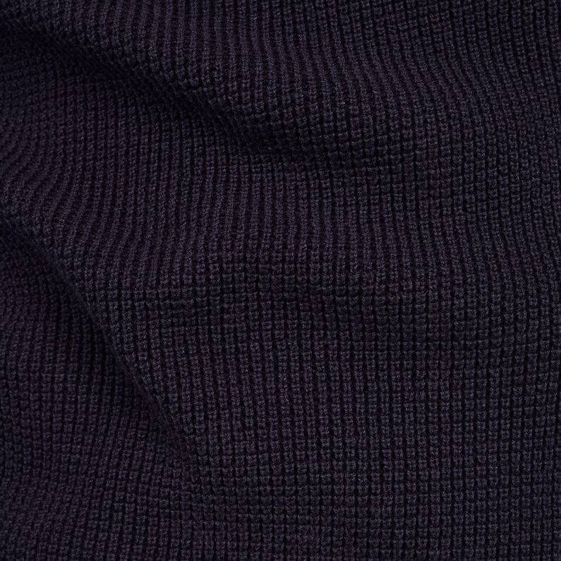 G-Star RAW® Axler Zip Through Knit ダークブルー fabric shot