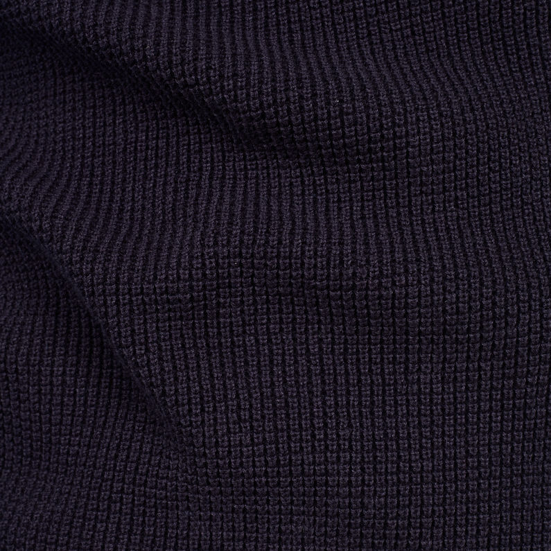 G-Star RAW® Axler Zip Through Knit Donkerblauw fabric shot
