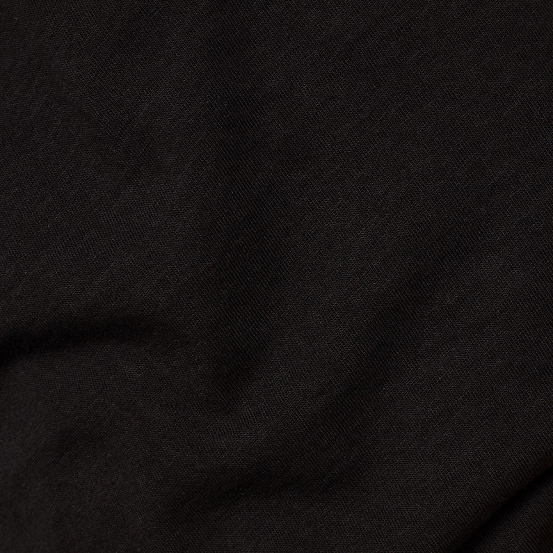 G-Star RAW® Camiseta Graphic Flock Negro fabric shot