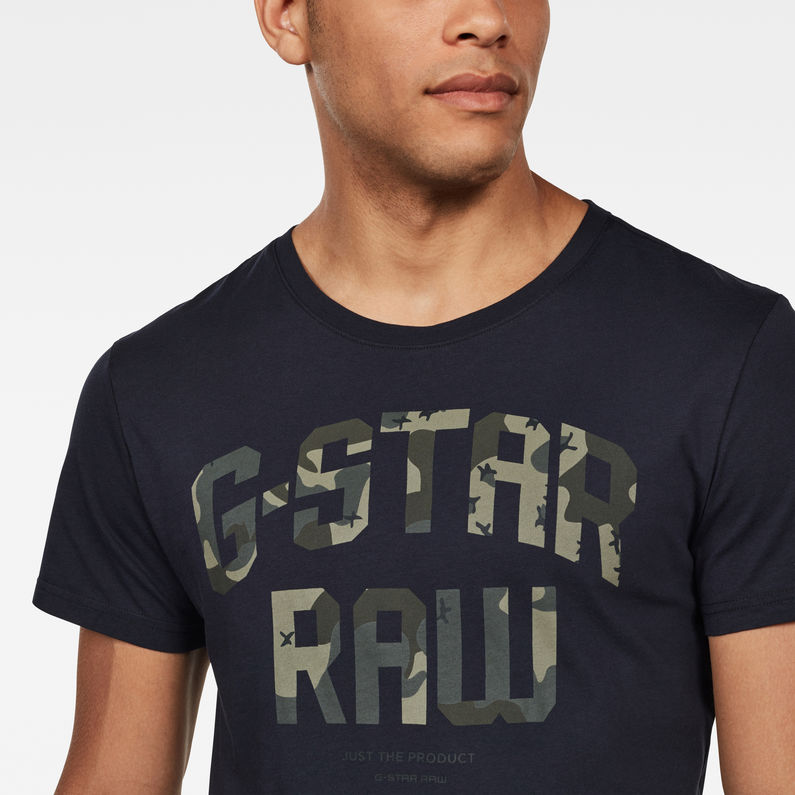 G-Star RAW® T-shirt Graphic 22 Bleu foncé detail shot