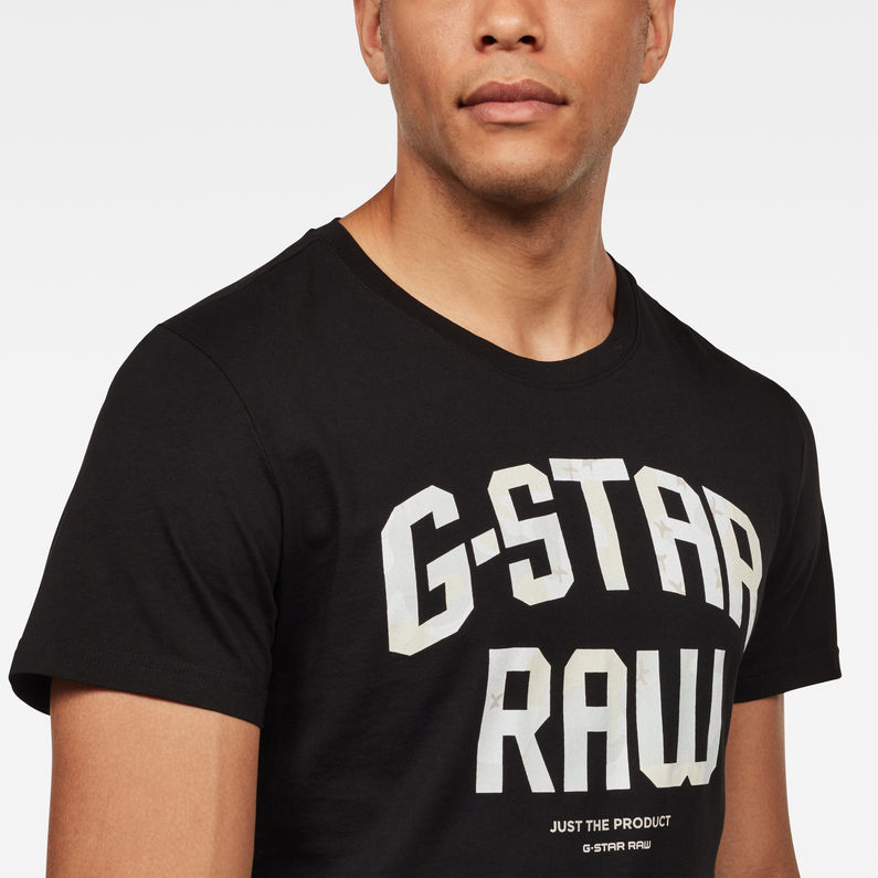 G-Star RAW® T-shirt Graphic 22 Noir detail shot