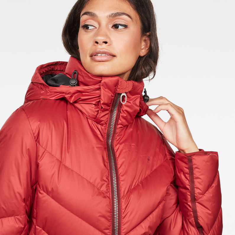 G-Star RAW® Abrigo Whistler Slim Down Long Rojo detail shot