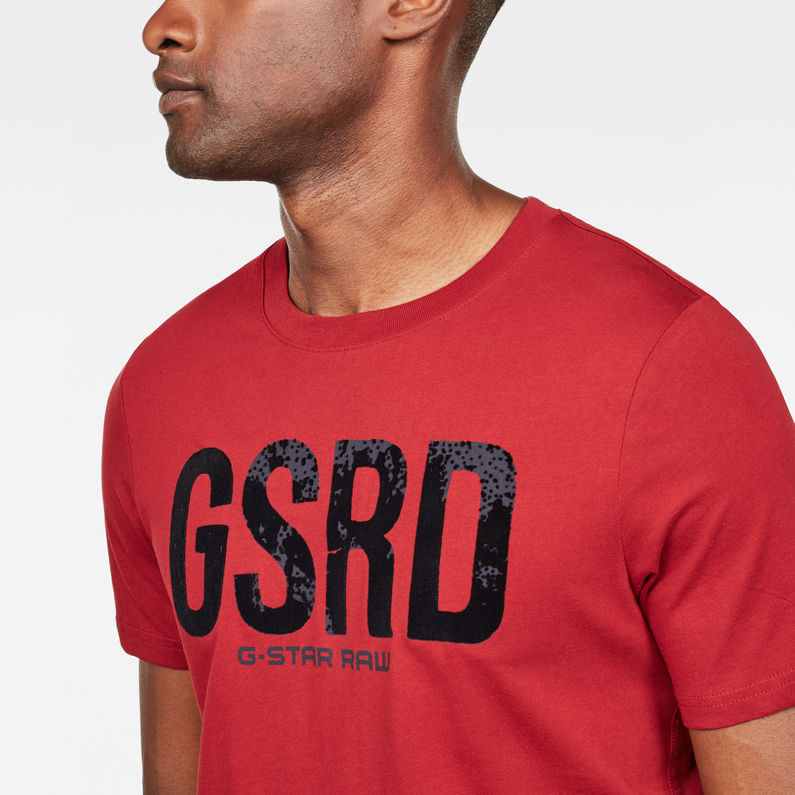 G-Star RAW® Camiseta Graphic 5 Slim Rojo detail shot