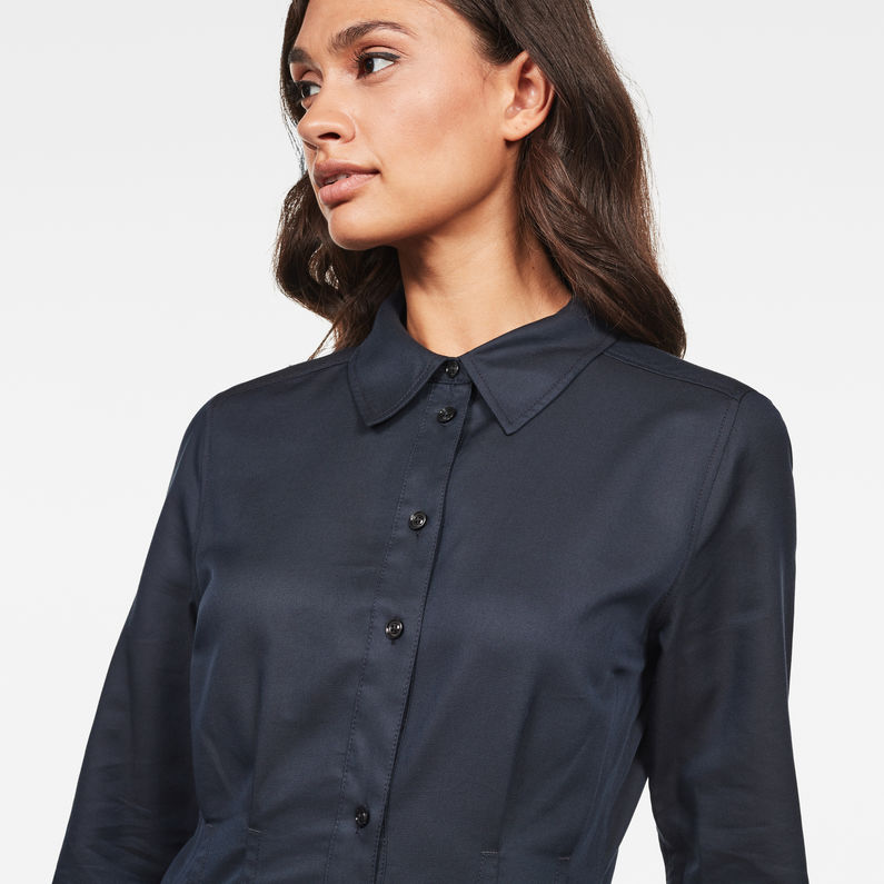 G-Star RAW® Robe Syenite Fit & Flare Bleu foncé detail shot