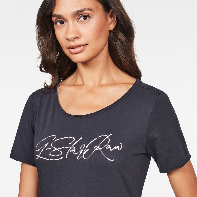 G-Star RAW® Haut Graphic 22 Optic Slim Bleu foncé