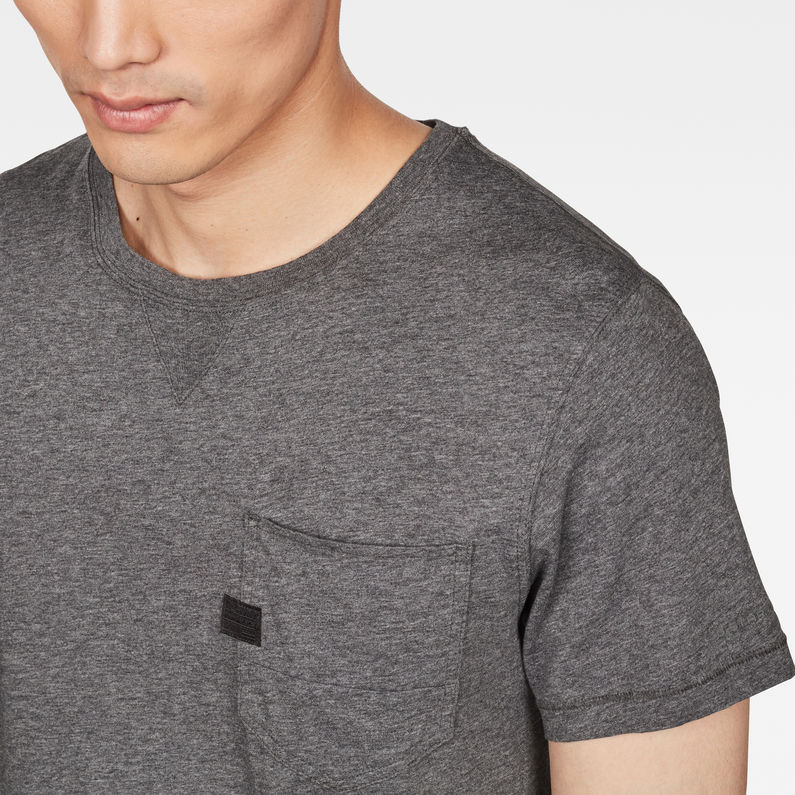 G-Star RAW® T-shirt Muon Pocket Gris