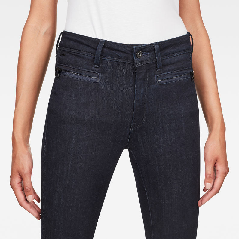 G-Star RAW® Jean Ashtix Super Skinny Ankle Bleu foncé detail shot