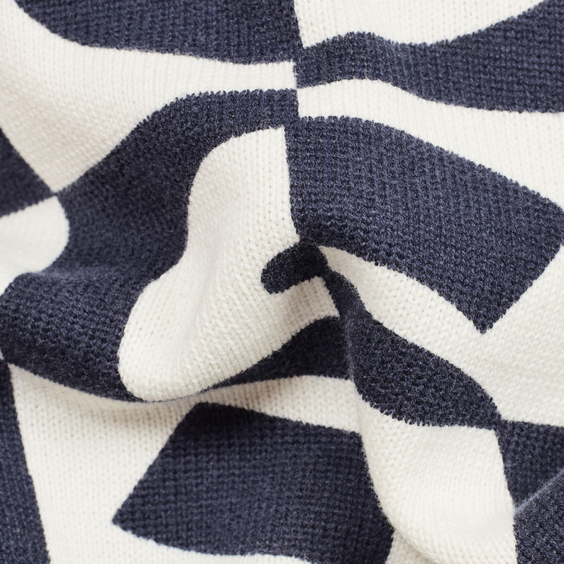 G-Star RAW® Pull en maille Allover Bleu clair fabric shot
