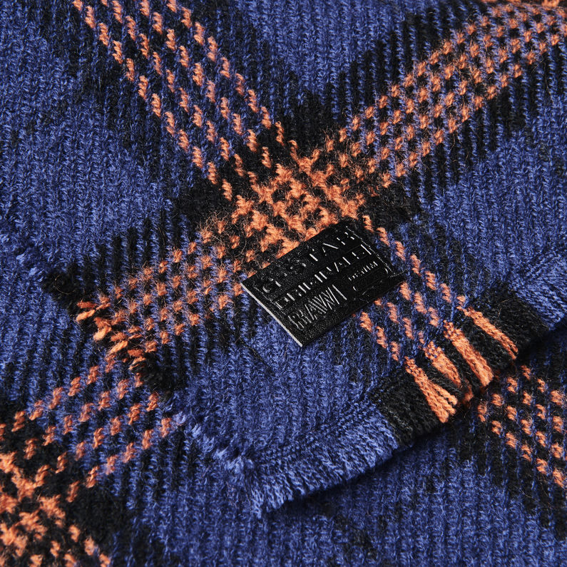 G-Star RAW® Bufanda Dorala Check Azul oscuro