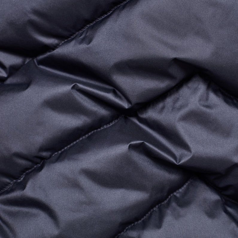 G-Star RAW® Manteau Whistler Slim Down Long Bleu foncé fabric shot