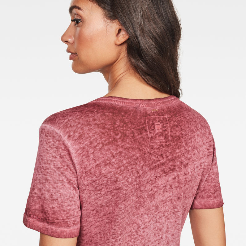 G-Star RAW® Top Mysid Optic Slim Rojo detail shot
