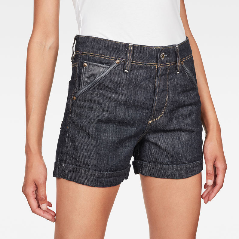 G-Star RAW® 30 Years Handcrafted 5621 High Short Donkerblauw detail shot buckle