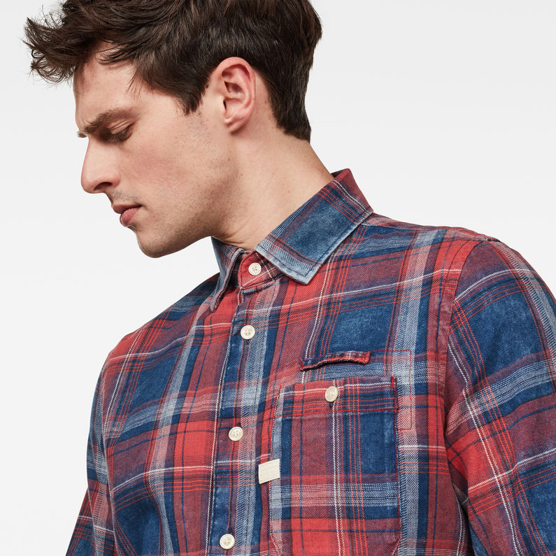 G-STAR® Bristum 1 Pocket Slim Hemd Rot detail shot