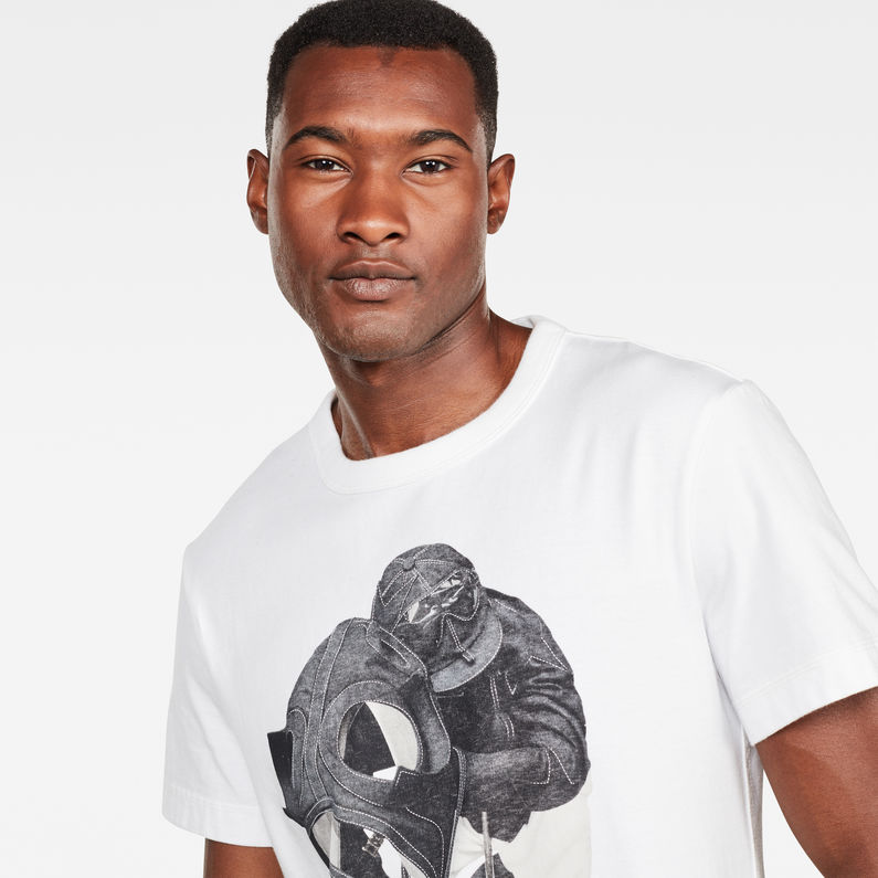 G-Star RAW® 30 Years T-Shirt White detail shot