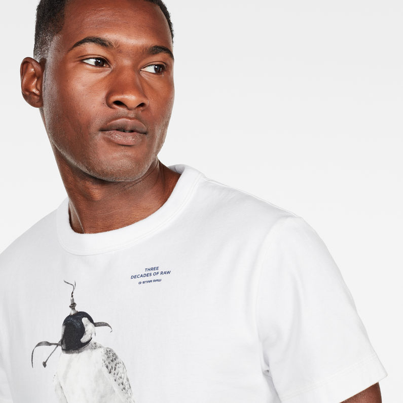 G-Star RAW® 30 Years T-Shirt Weiß detail shot