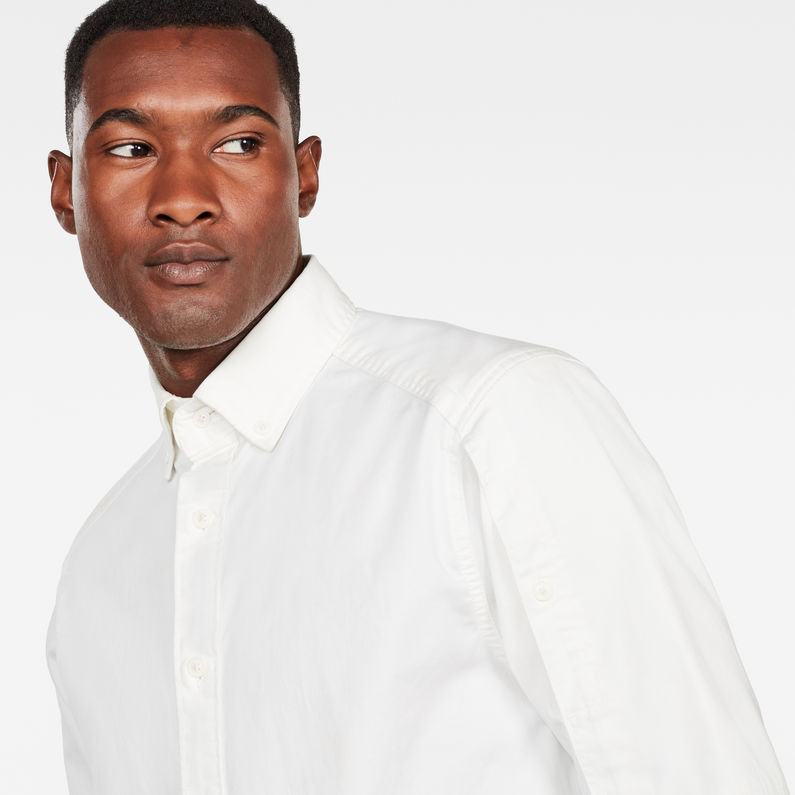 G-STAR® Stalt Button Down Pocket Straight Shirt White detail shot