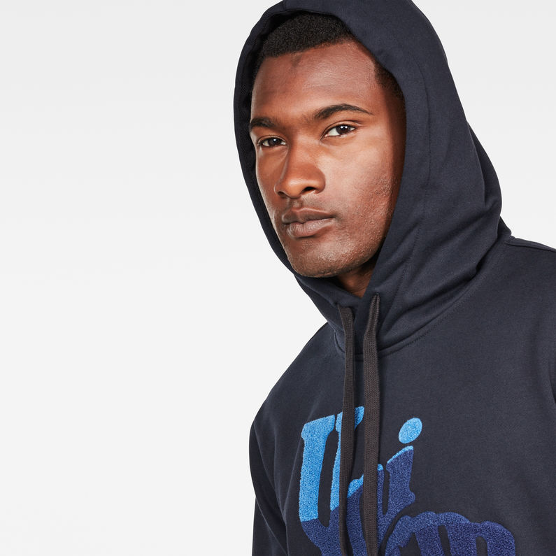 G-Star RAW® Sudadera Graphic 3 Core Azul oscuro detail shot