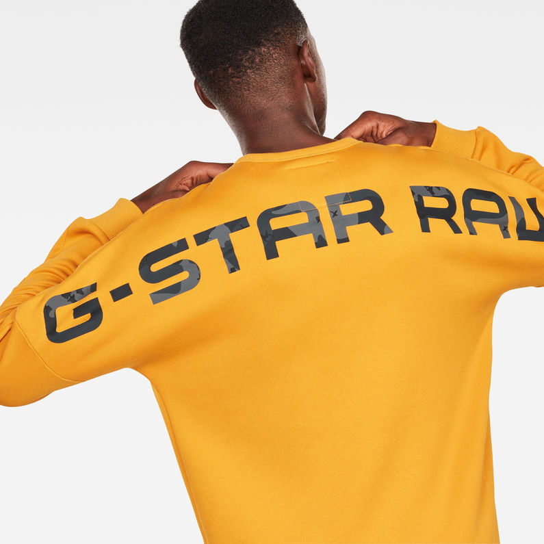 G-Star RAW® Sweat Korpaz Graphic Camo Jaune detail shot