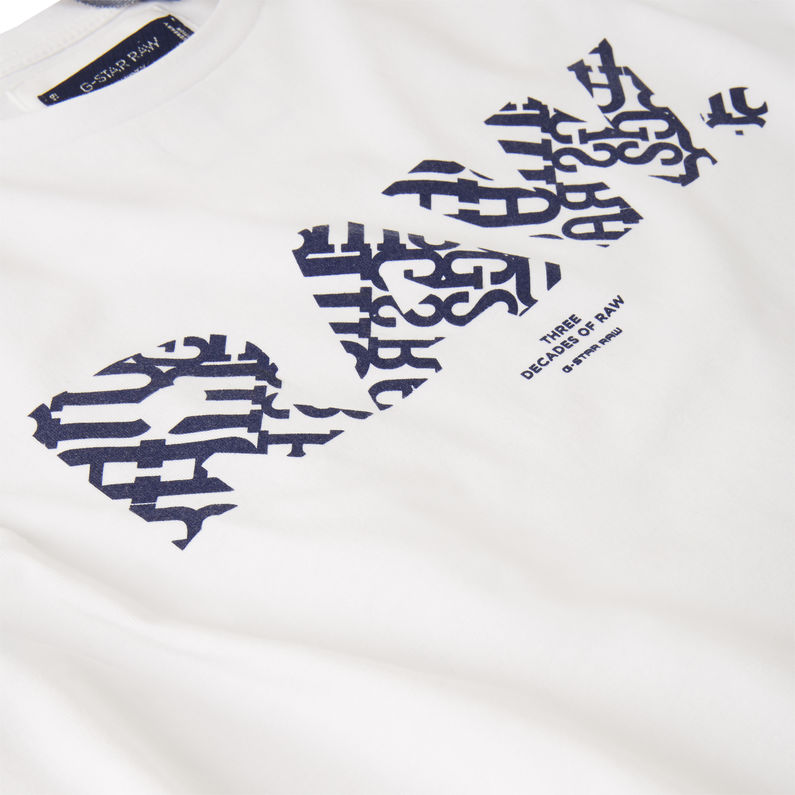 G-Star RAW® 30yr T-Shirt White detail shot