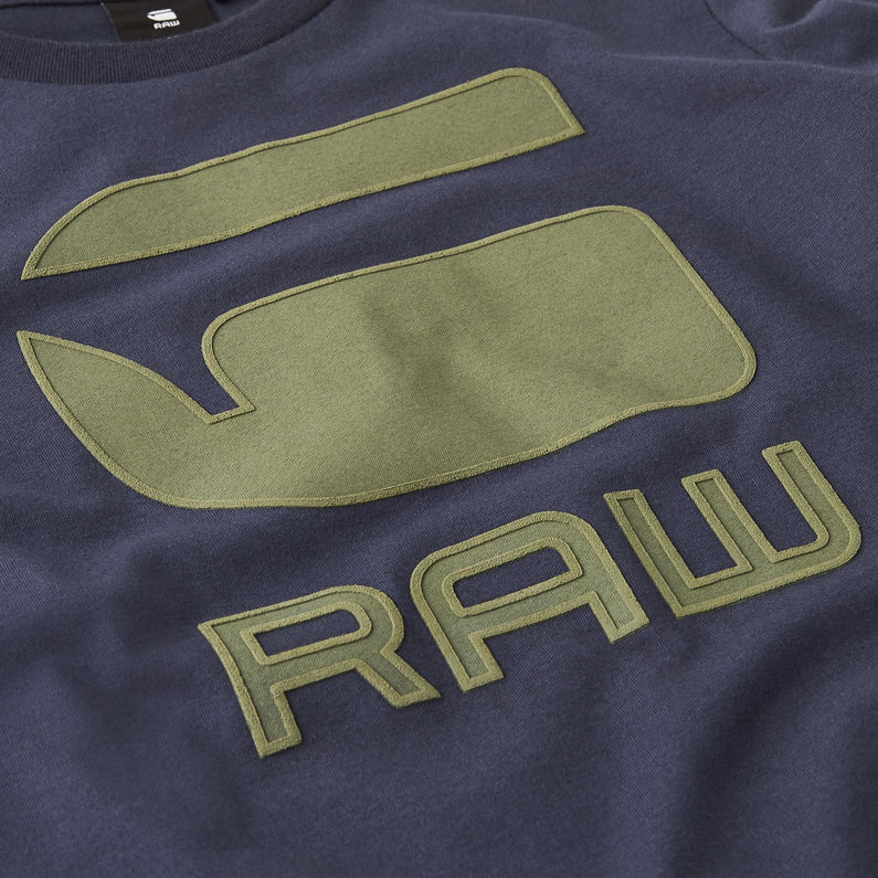 G-Star RAW® Graphic Logo T-Shirt Dark blue detail shot