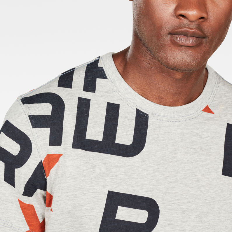 G-Star RAW® MAXRAW III Graphic T-Shirt Gris detail shot
