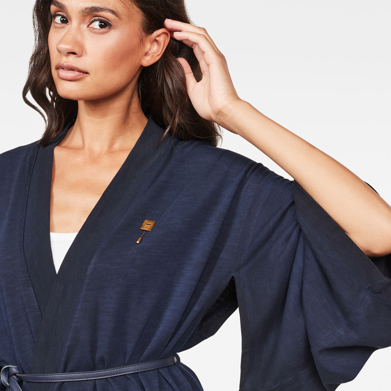 G-Star RAW® Kimono 30 Years Bleu foncé detail shot