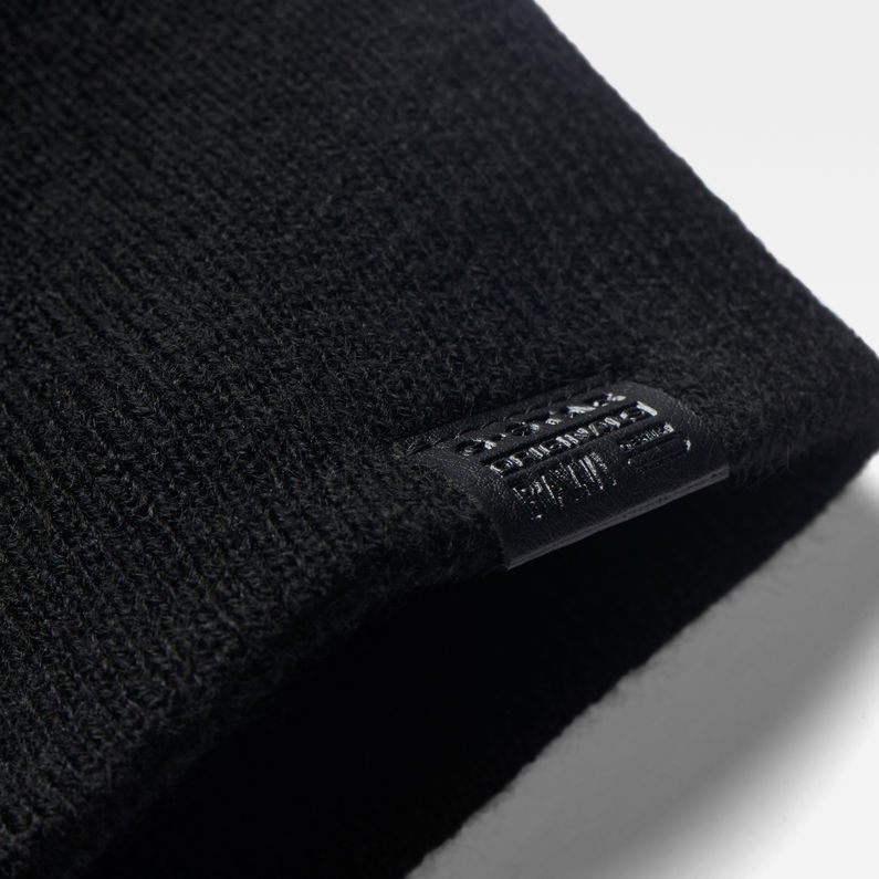 G-STAR® Effo Long Beanie Noir detail shot buckle