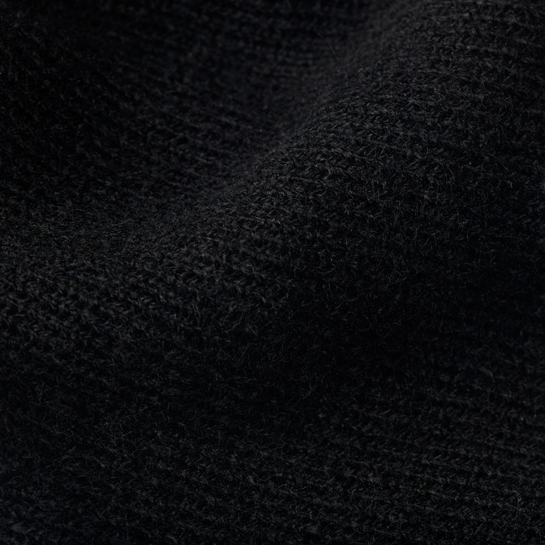 G-Star RAW® Effo Long Beanie Black fabric shot