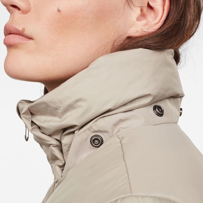 G-STAR® Whistler Slim Down Coat Grey detail shot