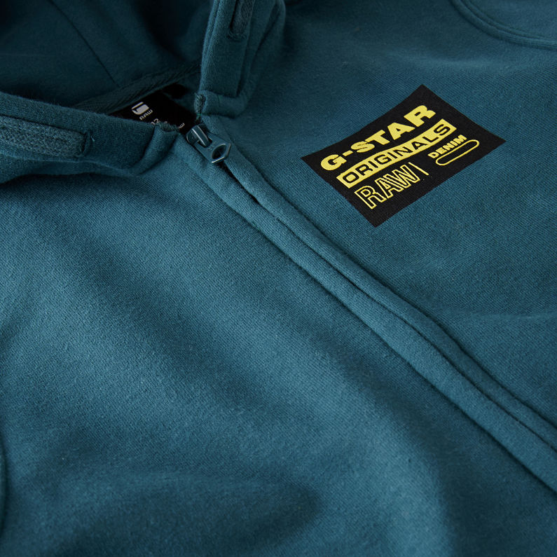 G-Star RAW® Hooded Cardigan Green detail shot