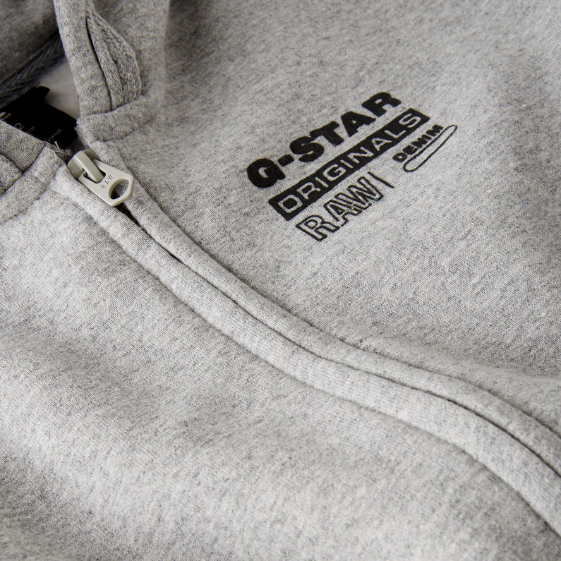 G-Star RAW® Hooded Cardigan Grey detail shot