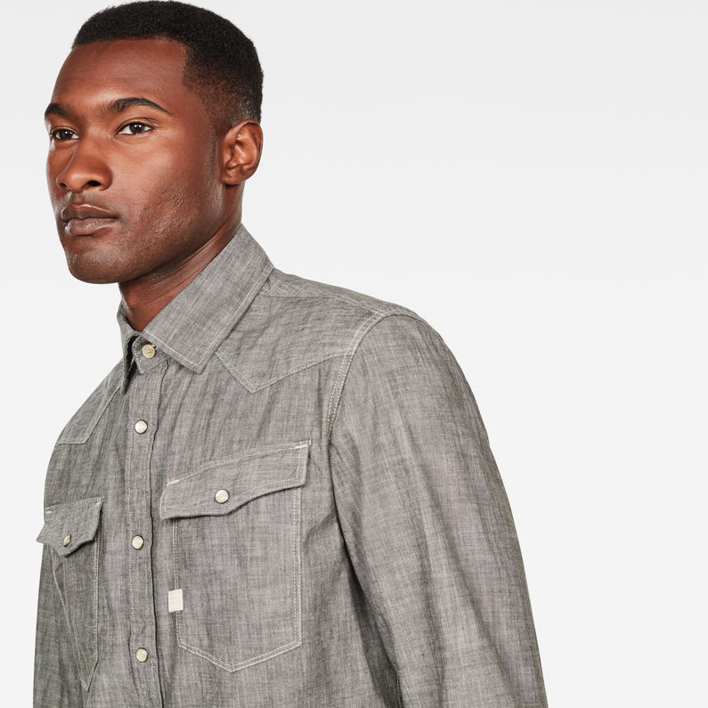 G-Star RAW® Camisa 3301 Slim Azul oscuro detail shot