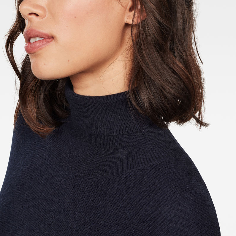 G-STAR® City Armour Turtle Knitted Sweater Dark blue detail shot