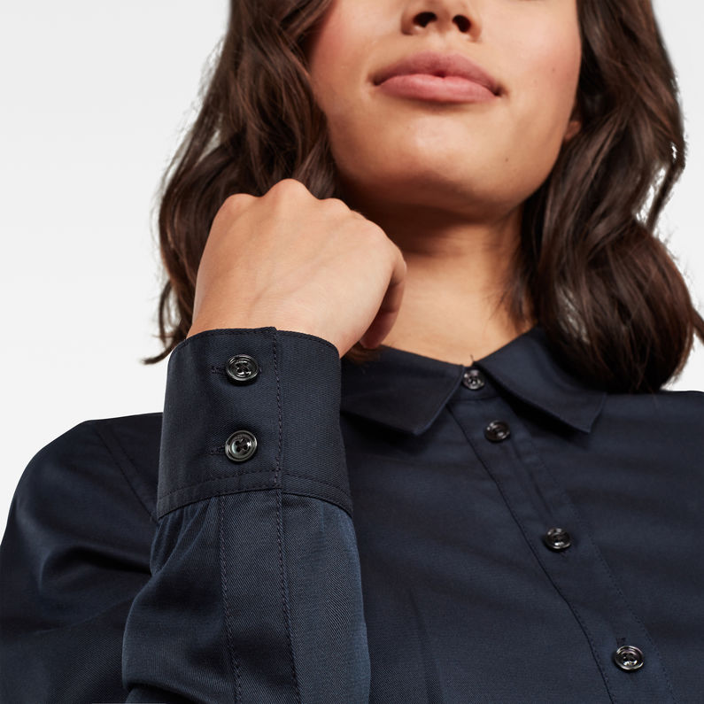 G-STAR® Syenite Slim Hemd Dunkelblau detail shot
