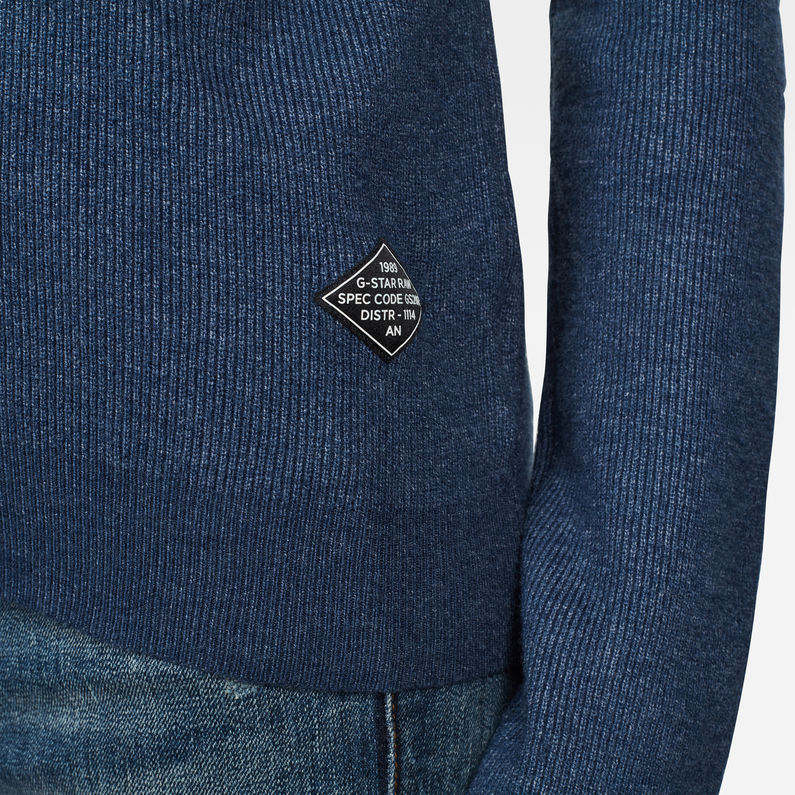 G-Star RAW® Suéter City Armour Knitted Azul intermedio detail shot