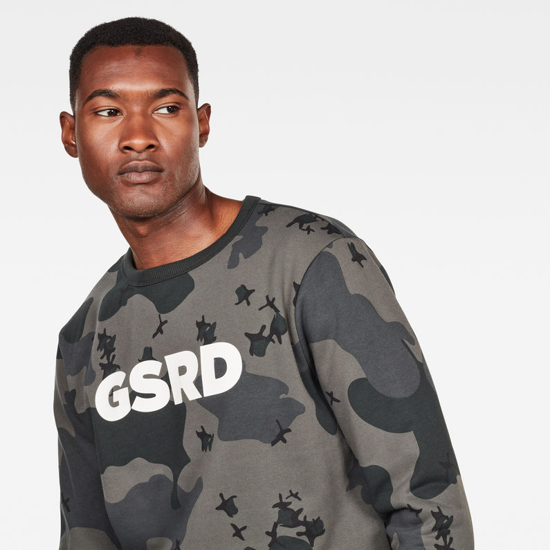 G-Star RAW® Sudadera Ferru Camo Gris detail shot