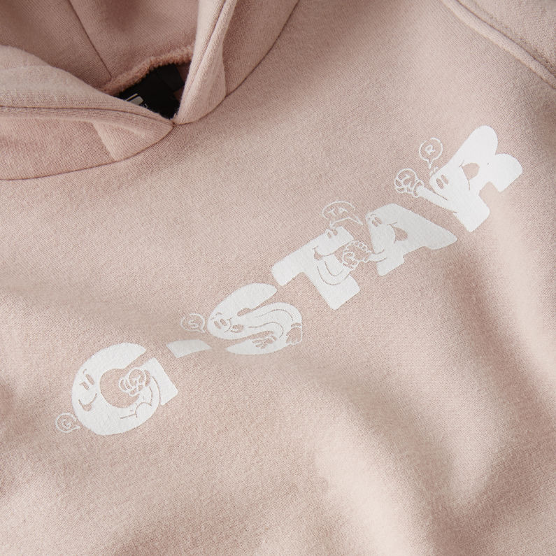 G-Star RAW® Hooded Sweater Pink detail shot